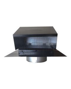 Builder's Best 012633 Black Metal Roof Vent Cap (6" Collar)