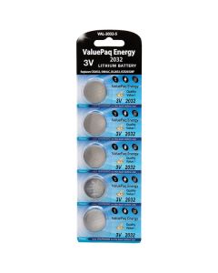 Dantona VAL-2032-5 ValuePaq Energy 2032 Lithium Coin Cell Batteries, 5 pk